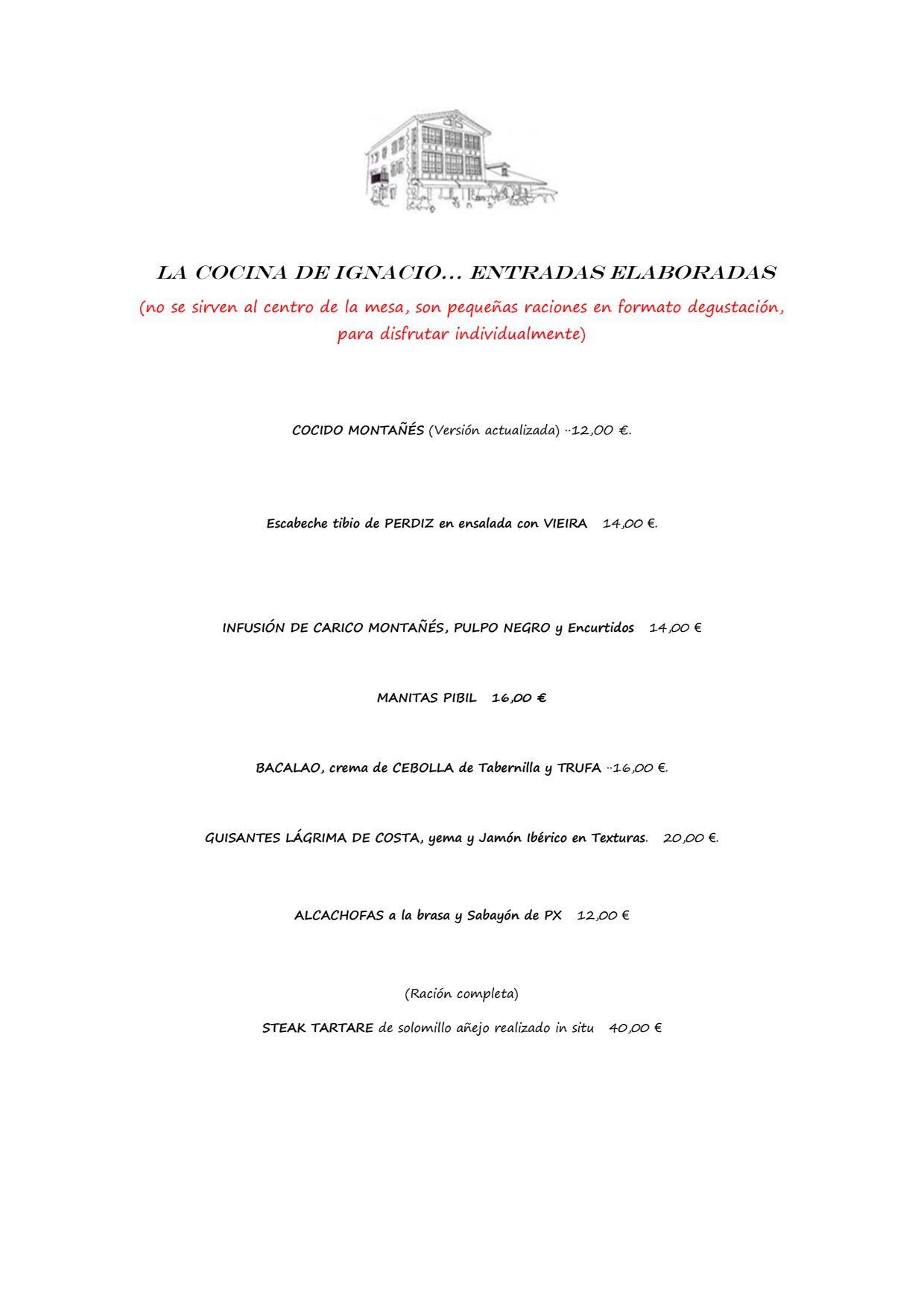 Menus 2026 - Solana in Ampuero | TheFork