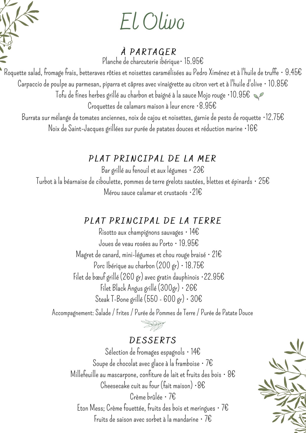 Speisekarte 2026 – El Olivo - Hotel Barcelo Santiago Only Adults in  Santiago del Teide – TheFork