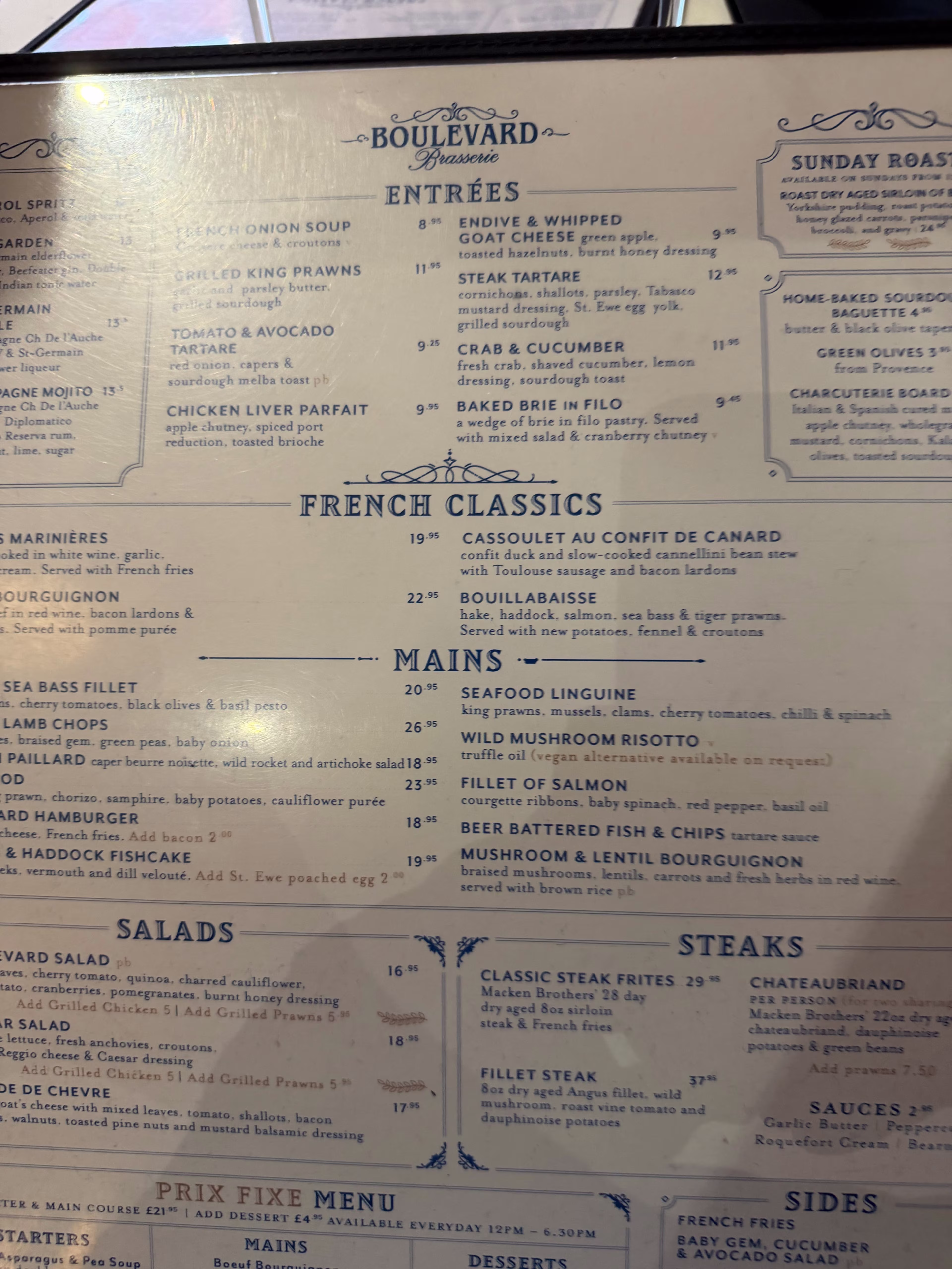 Boulevard Brasserie in London - Restaurant Reviews, Menus, and Prices ...