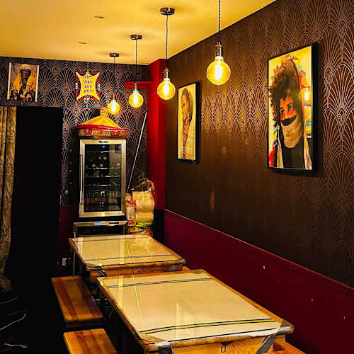 Vintage retro bar interior