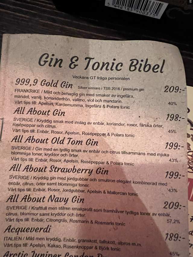 Steampunk Menu Steampunk Bar in Gothenburg - Restaurant Reviews, Menu and Prices | TheFork
