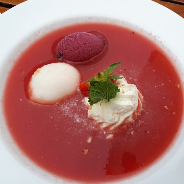 Pompoensoep sorbet ijs