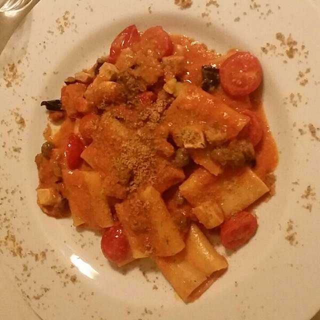 Paccheri all'amatriciana di mare