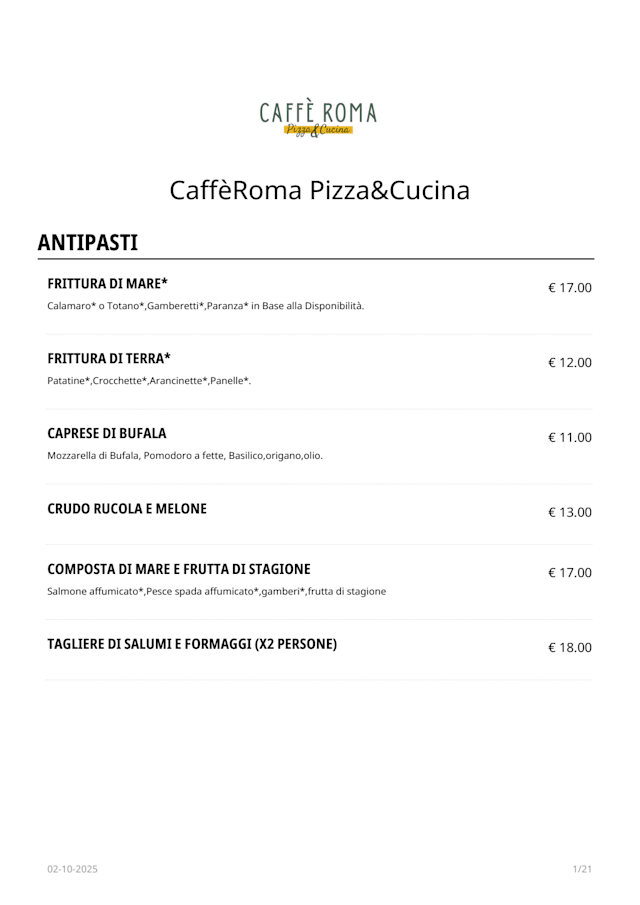 PDF Menu page 1