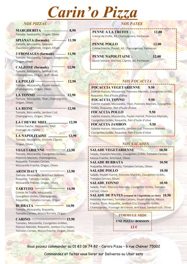 PDF Menu page 1
