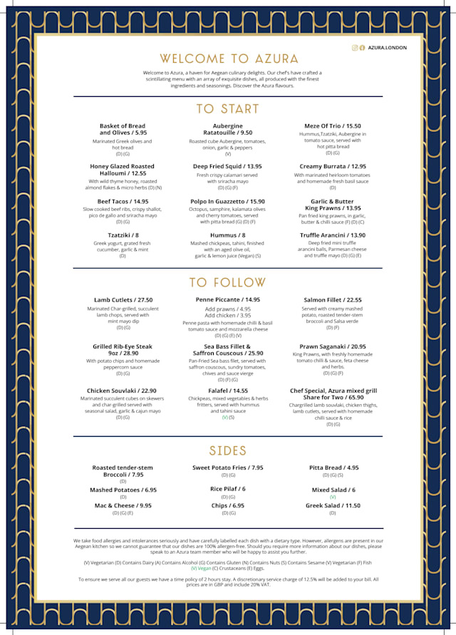 Menus 2026 Azura Restaurant Bar Lounge In London TheFork Menus 2026 Azura Restaurant Bar Lounge In London TheFork