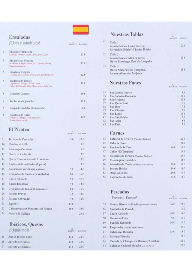 PDF Menu page 1