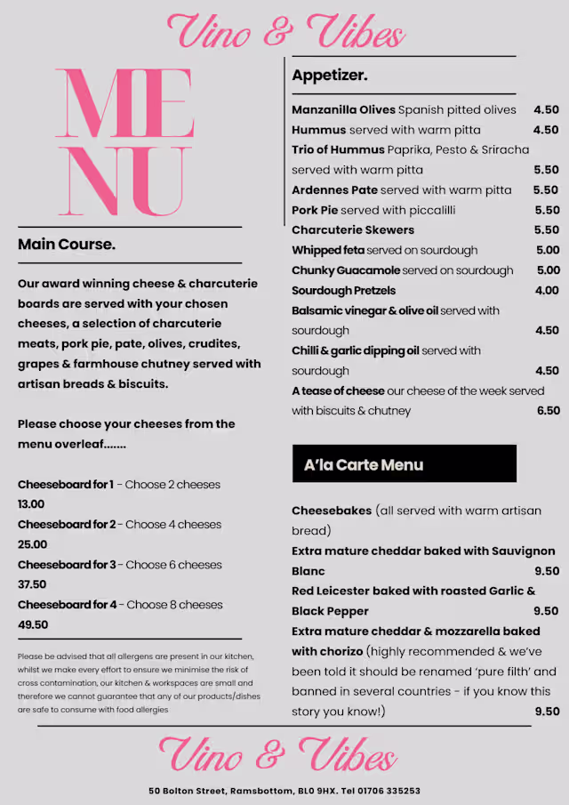 Vino and Vibes Ramsbottom in Ramsbottom - Restaurant Reviews, Menus ...