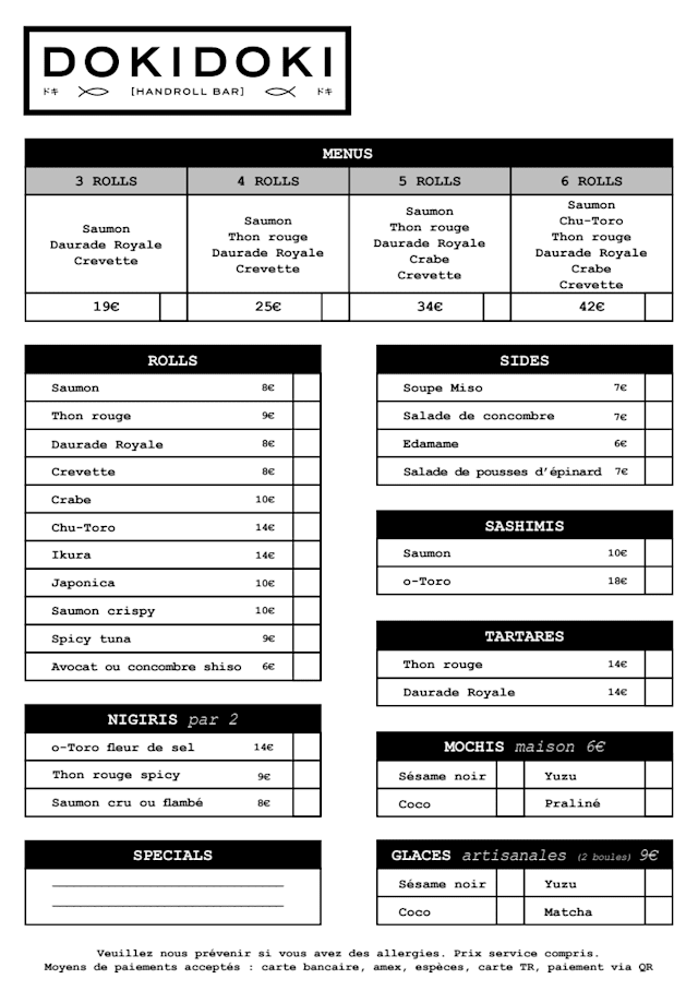 PDF Menu page 1