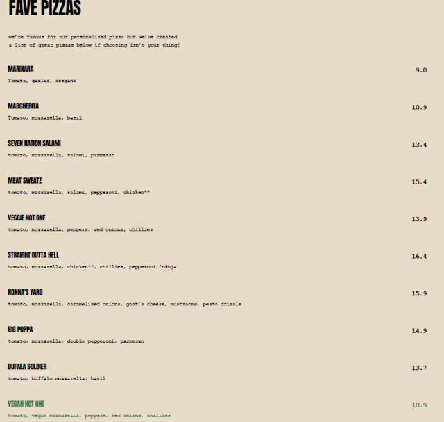 Menus 2026 - Crust Bros - Waterloo in London | TheFork