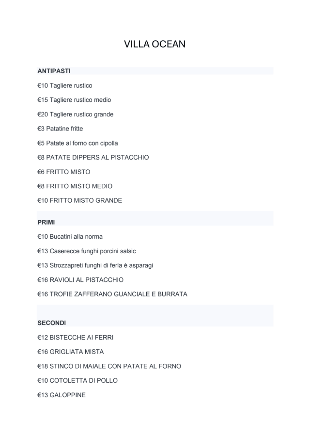 PDF Menu page 1