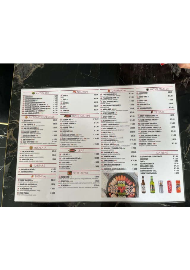 PDF Menu page 1