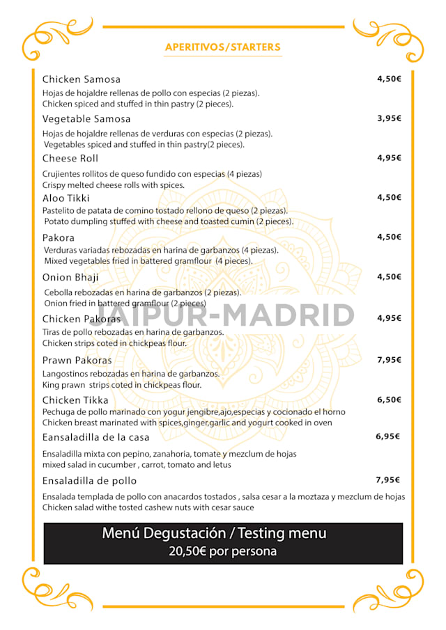 PDF Menu page 1