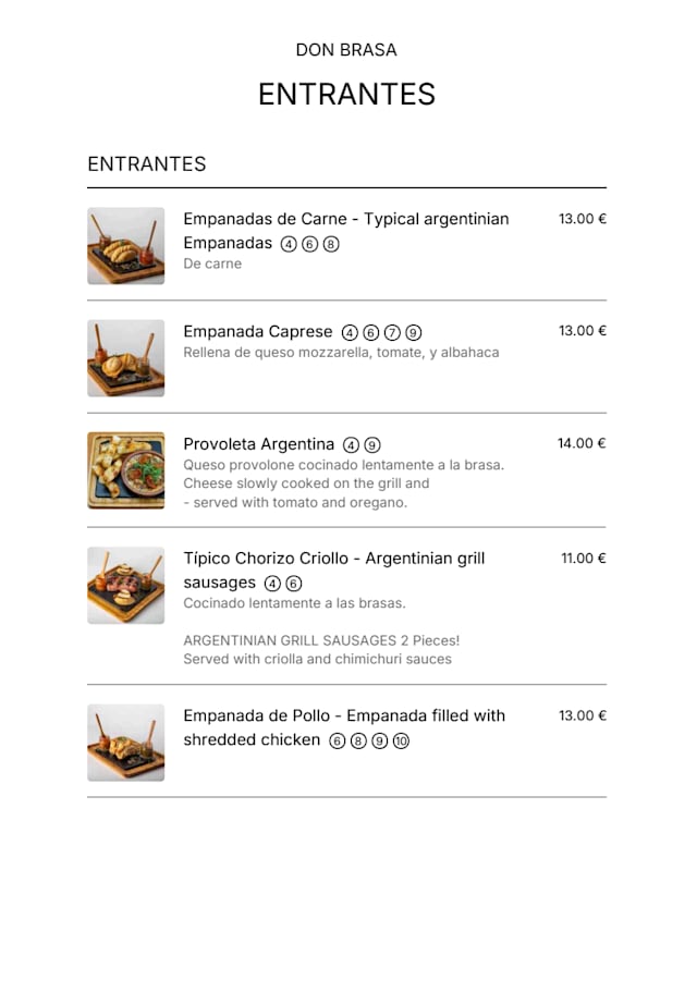 PDF Menu page 1
