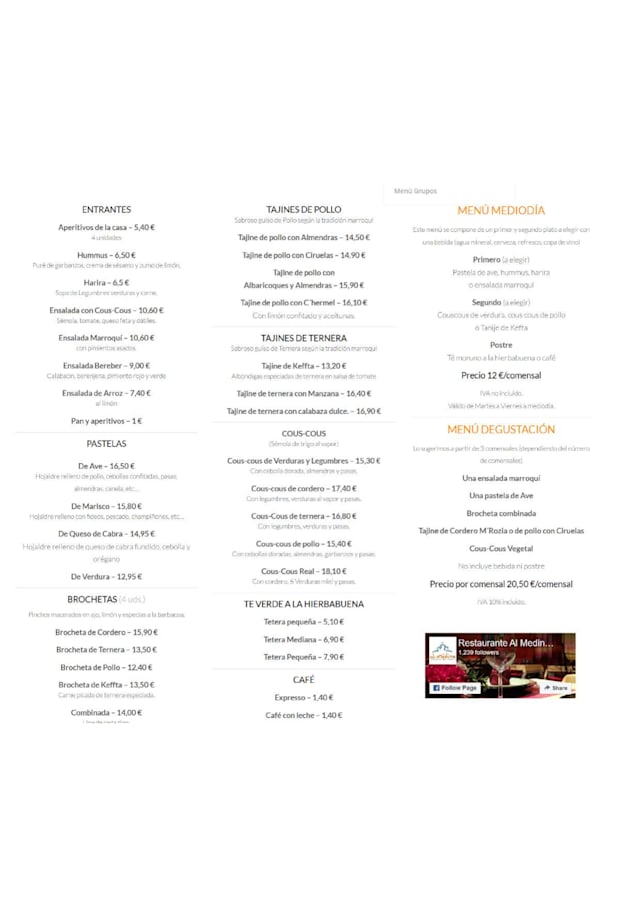PDF Menu page 1
