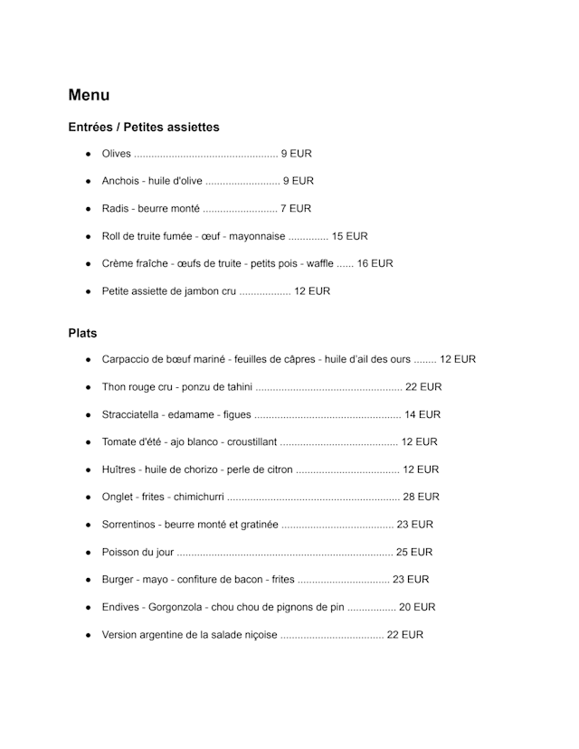 PDF Menu page 1