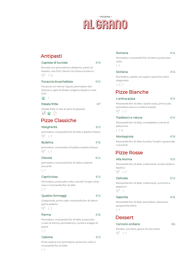 PDF Menu page 1