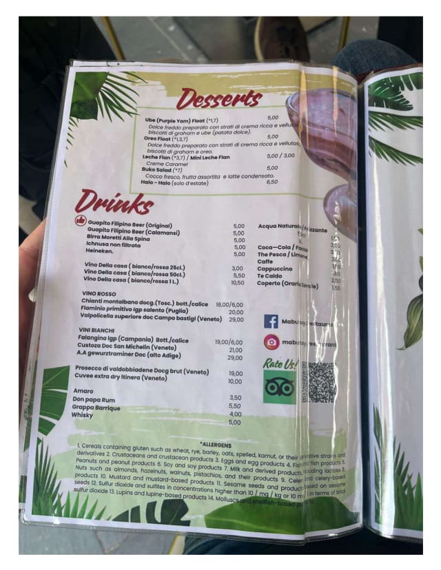 PDF Menu page 1