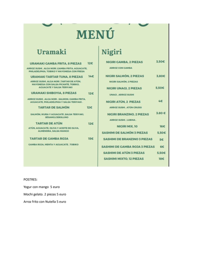 PDF Menu page 2