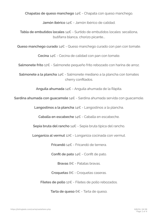 PDF Menu page 2