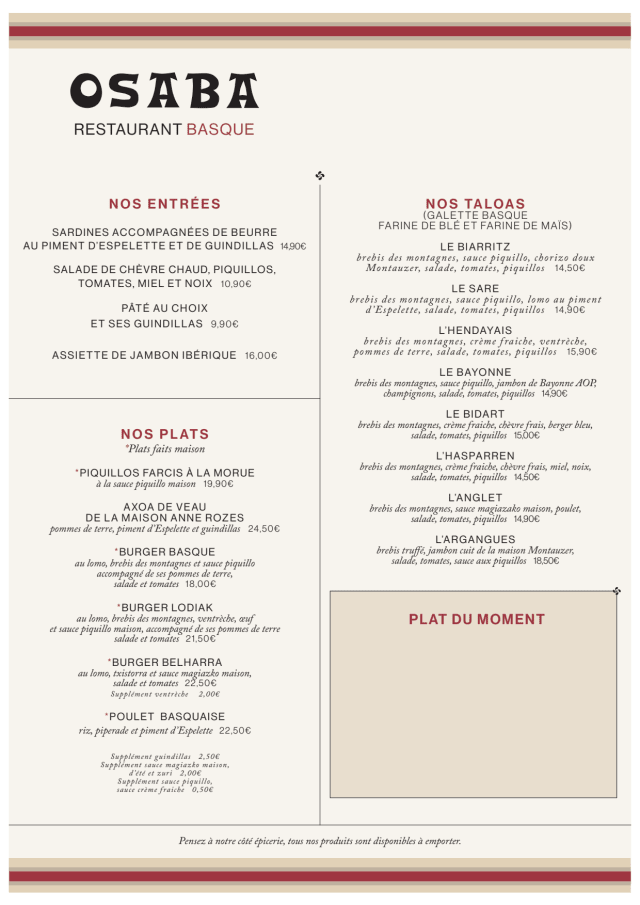 PDF Menu page 2