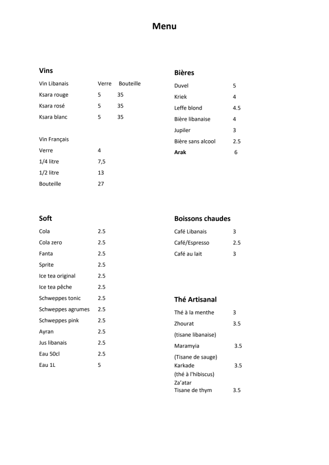 PDF Menu page 2