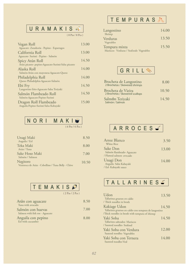 PDF Menu page 2