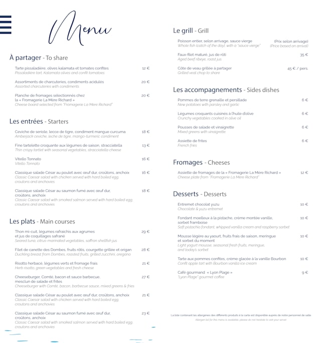 PDF Menu page 2