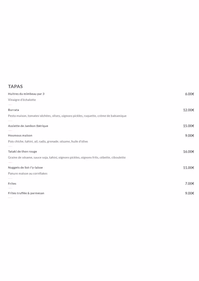 Java Dining Menu Menu 2026 - JAVA Restaurant in Lège-Cap-Ferret | TheFork