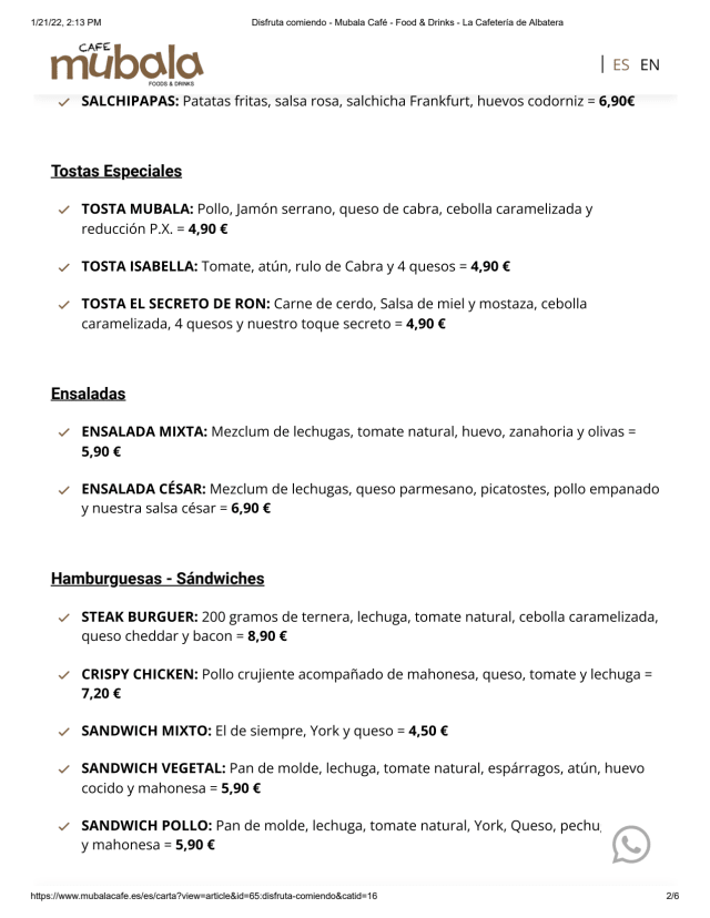 PDF Menu page 2