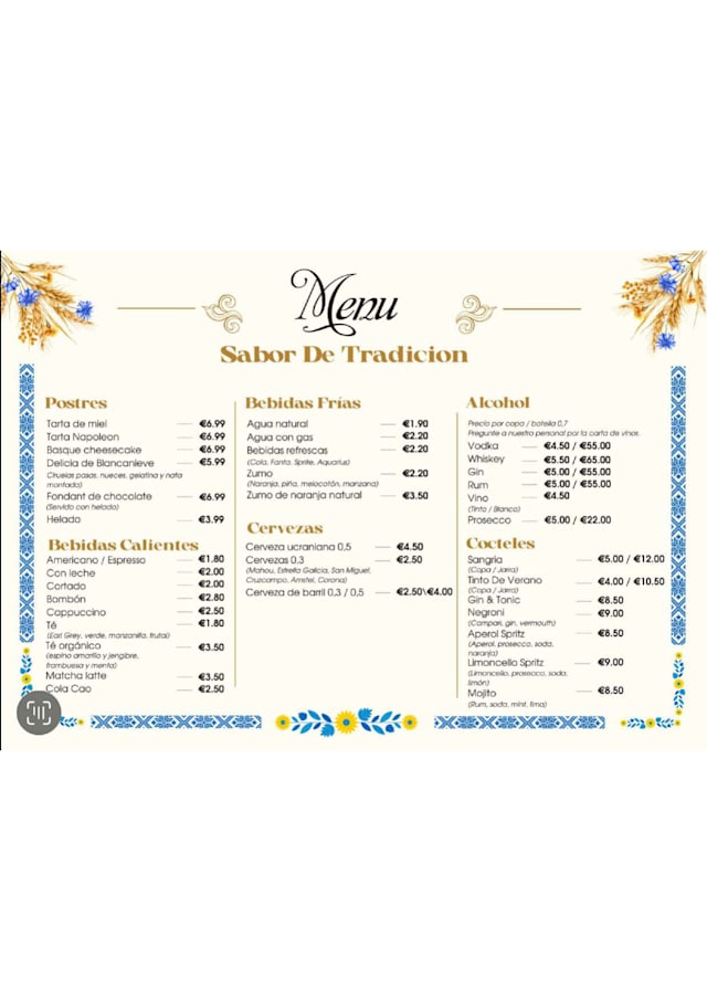 PDF Menu page 2