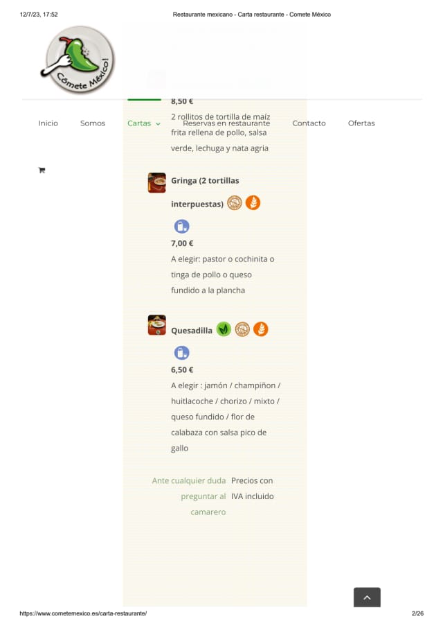 PDF Menu page 2