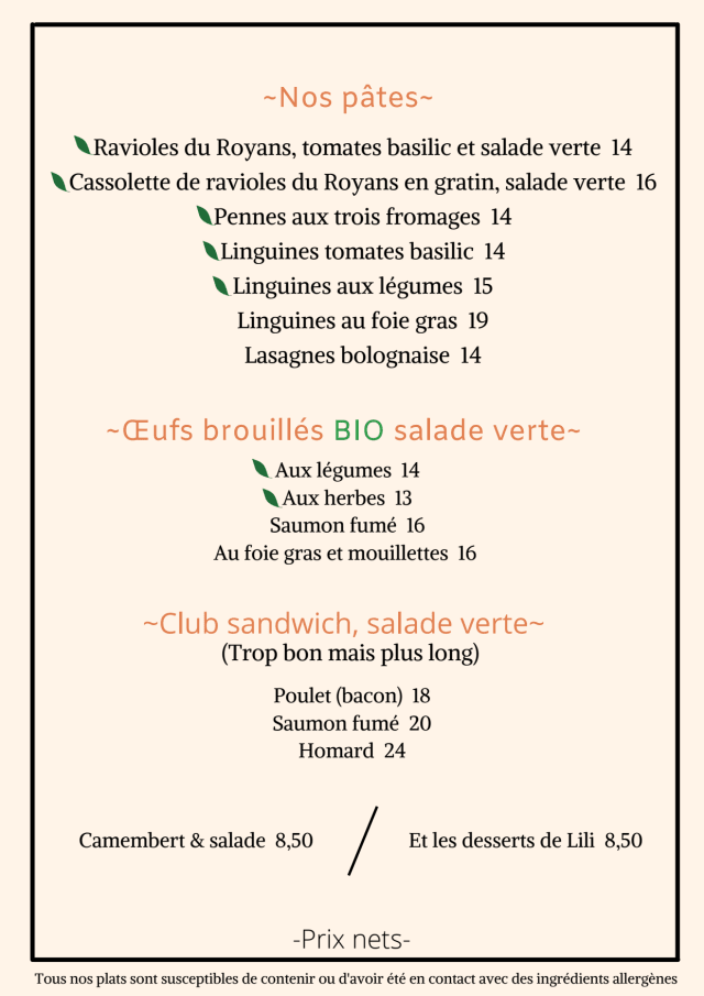 PDF Menu page 2