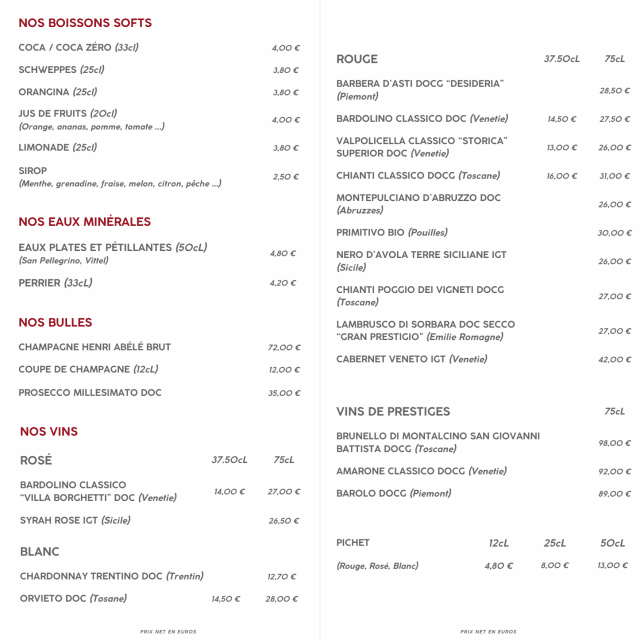 PDF Menu page 2