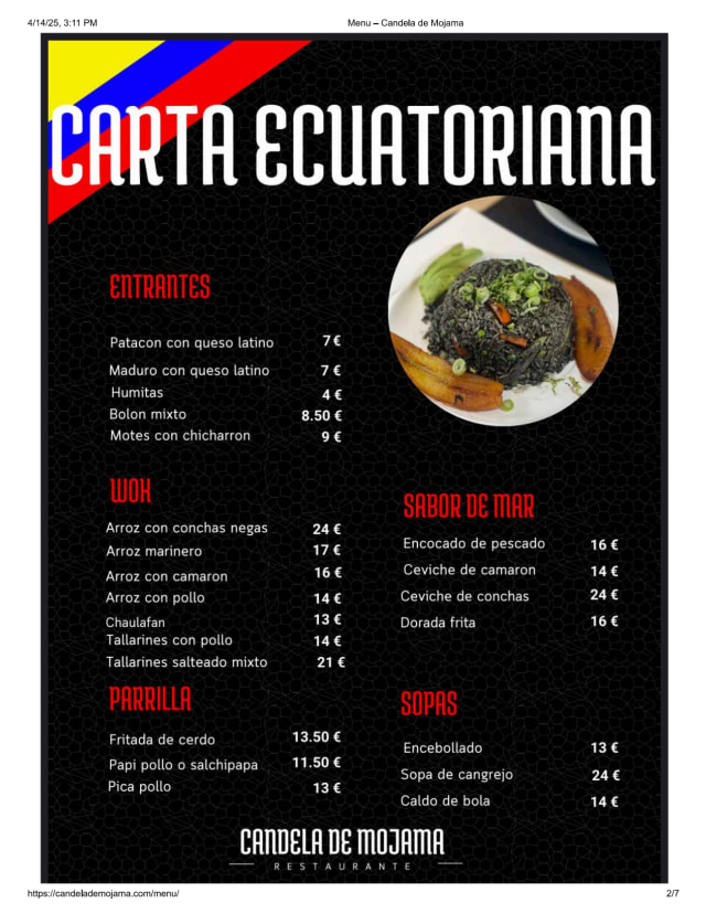 PDF Menu page 2