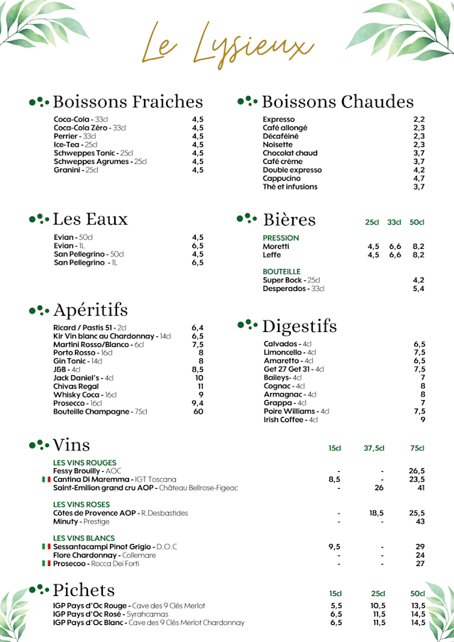 PDF Menu page 2