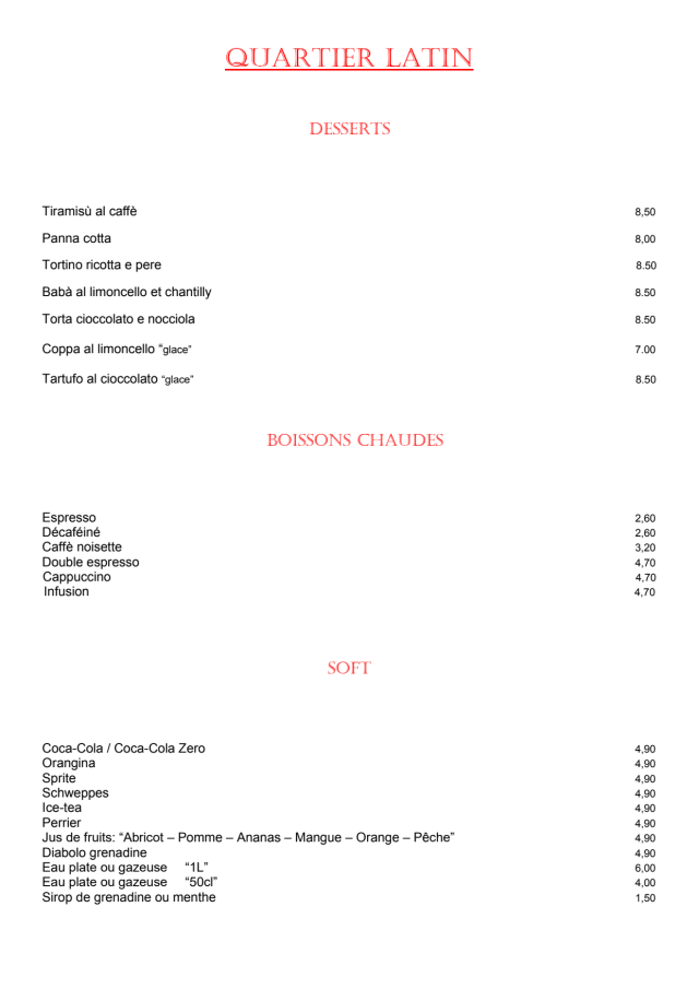 PDF Menu page 2