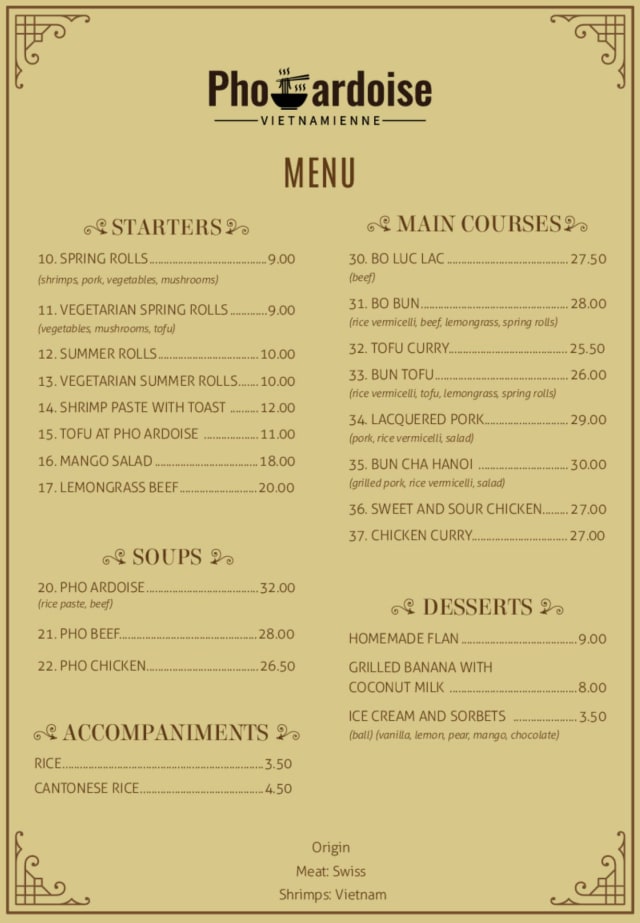 PDF Menu page 2