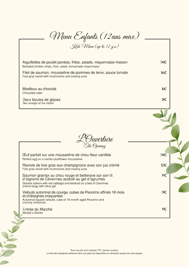 PDF Menu page 2