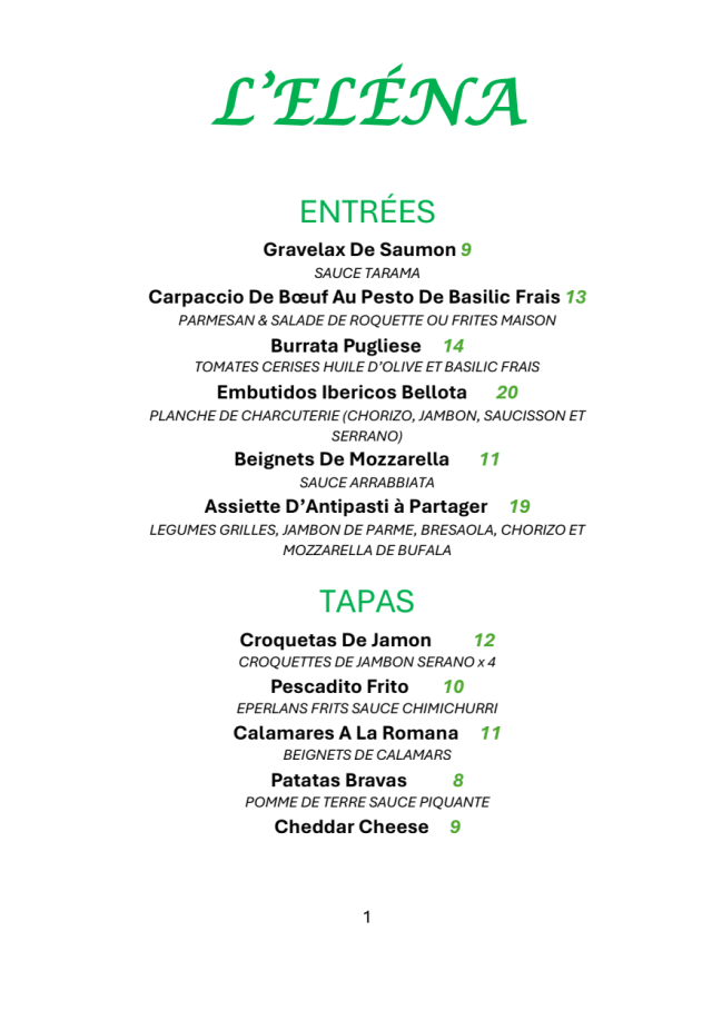 PDF Menu page 2
