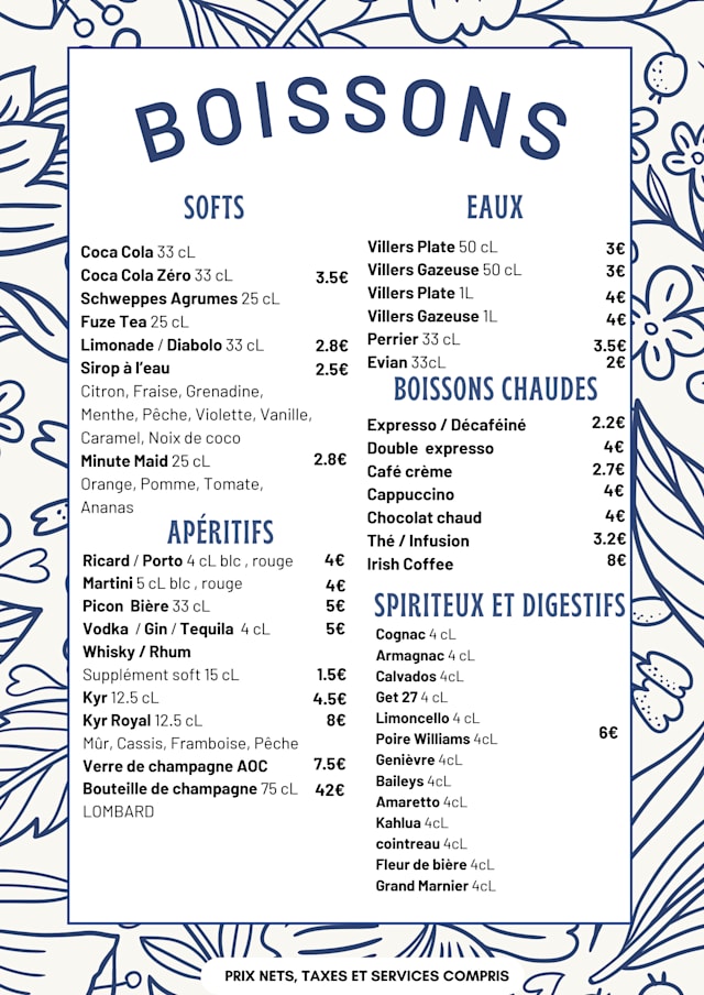 PDF Menu page 2