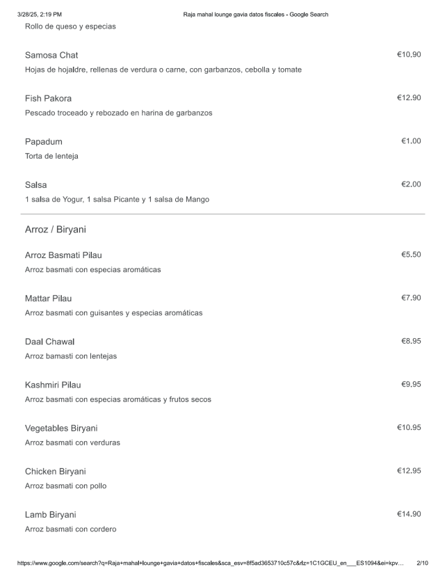PDF Menu page 2