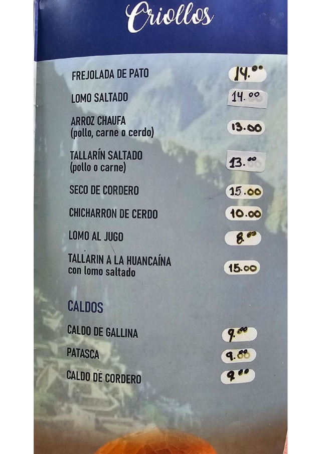 PDF Menu page 2