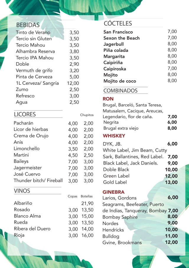 PDF Menu page 2