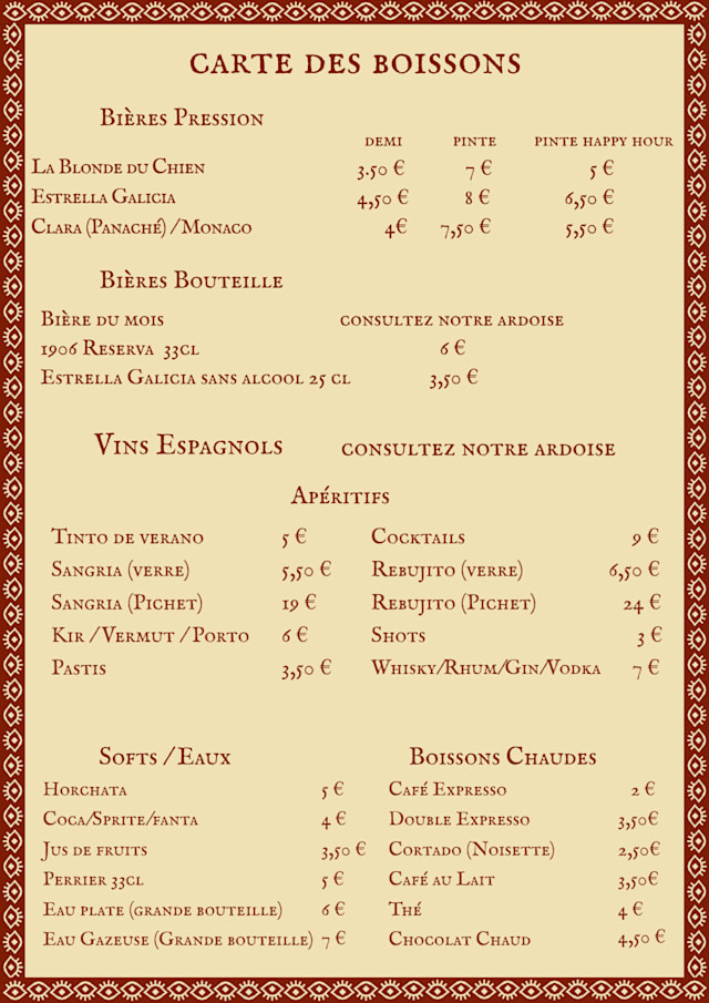 PDF Menu page 2