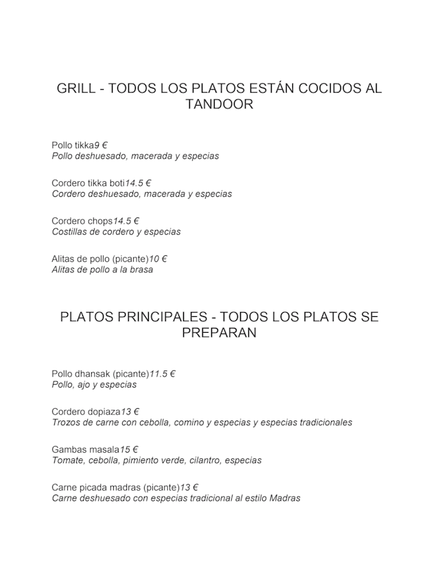 PDF Menu page 2