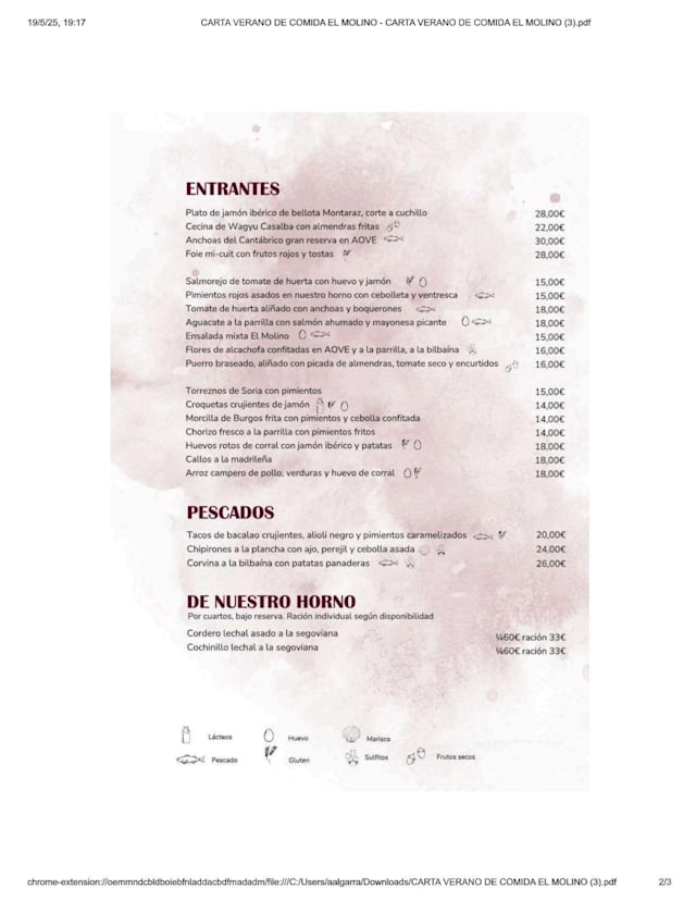 PDF Menu page 2