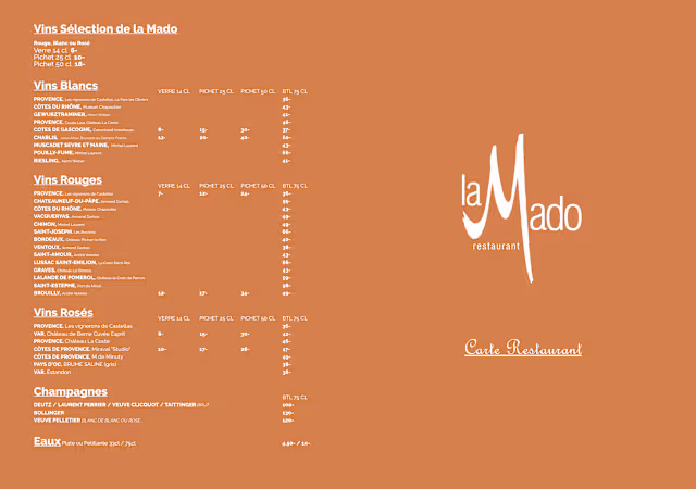 Carte et Menus 2026 - La Mado à Aix-en-Provence | TheFork