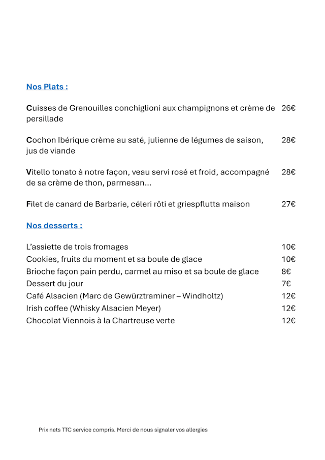 PDF Menu page 2