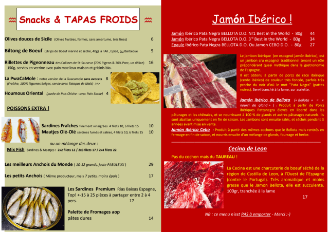 PDF Menu page 2